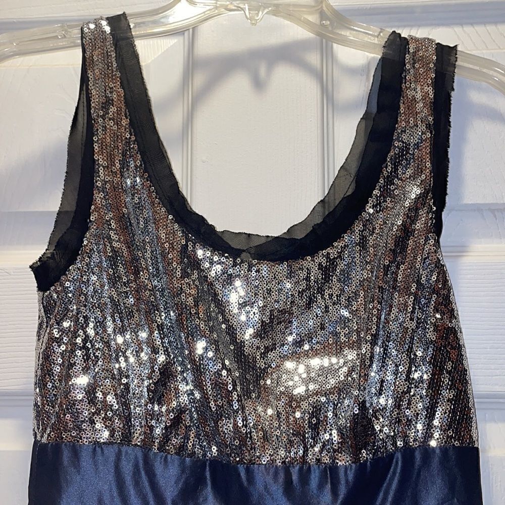 BCBGeneration Sequin Blue Frost Mini Dress - Picture 2 of 6